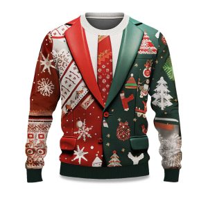 2025 Tree Snowflake Ugly Christmas Sweater 1