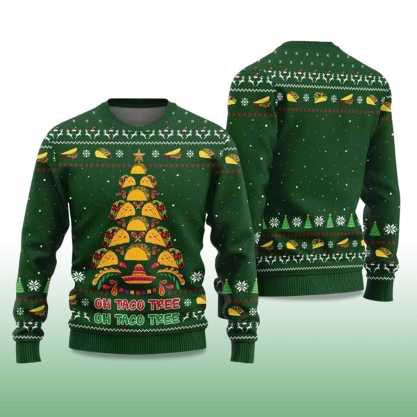 2025 Oh Taco Tree Ugly Christmas Sweater 2