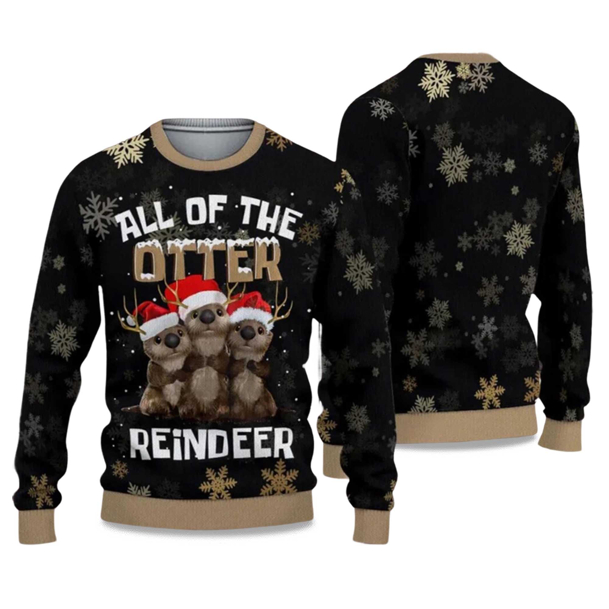2025 All Of The Otter Reindeer Ugly Christmas Sweater 1 2025 All Of The Otter Reindeer Ugly Christmas Sweater