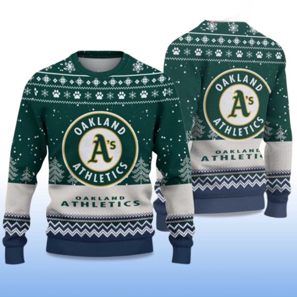 2025 Athletics Ugly Christmas Sweater 2
