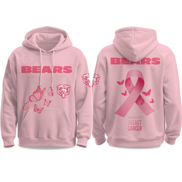2025 Bears Breast Cancer Awareness Month Hoodie 1