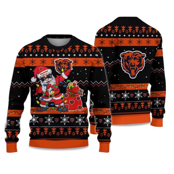 2025 Bears Santa Claus Ugly Christmas Sweater 1