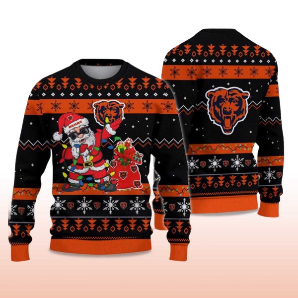 2025 Bears Santa Claus Ugly Christmas Sweater 2
