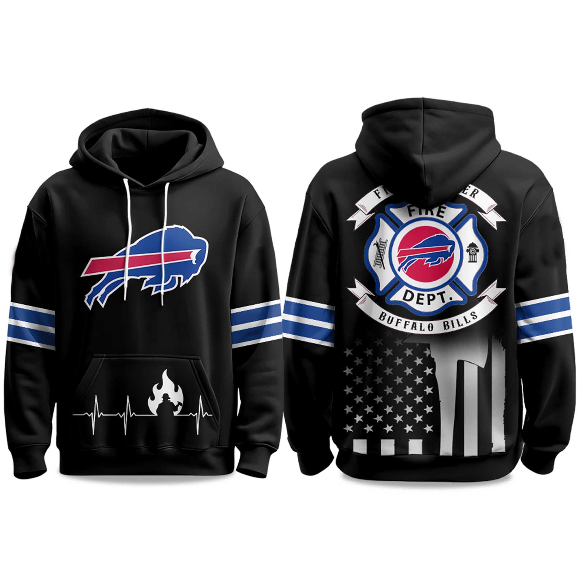 2025 Bills Firefighter Appreciation Day Hoodie 2025 Bills Firefighter Appreciation Day Hoodie