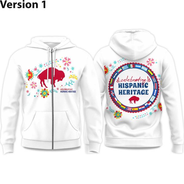 2025 Bills National Hispanic Heritage Month Zip Hoodie 1