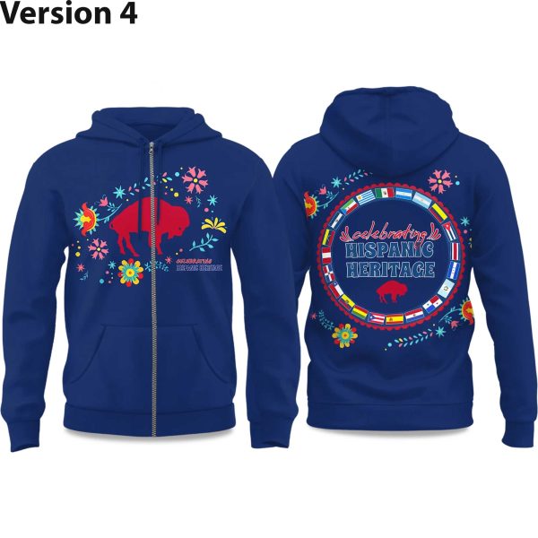 2025 Bills National Hispanic Heritage Month Zip Hoodie 3