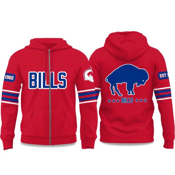 2025 Bills Throwback Monday Oct 13 Zip Hoodie 2