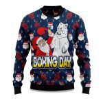 2025 Boxing Day Santa and Beer Ugly Christmas Sweater