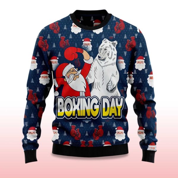 2025 Boxing Day Santa and Beer Ugly Christmas Sweater 2