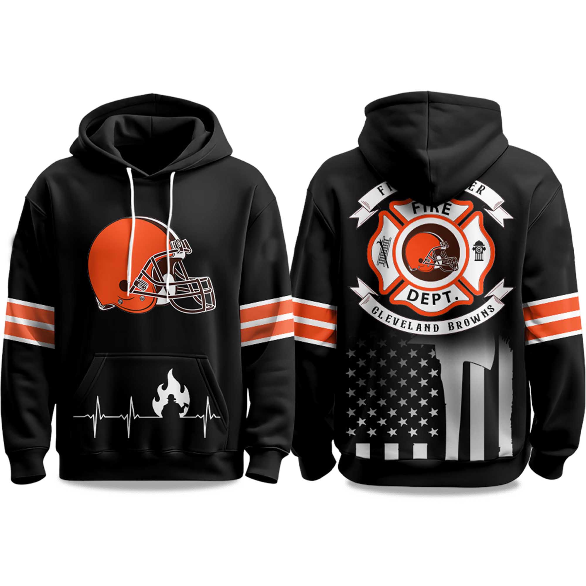 2025 Browns Firefighter Appreciation Day Hoodie 2025 Browns Firefighter Appreciation Day Hoodie