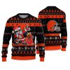 2025 Browns Santa Claus Ugly Christmas Sweater 1