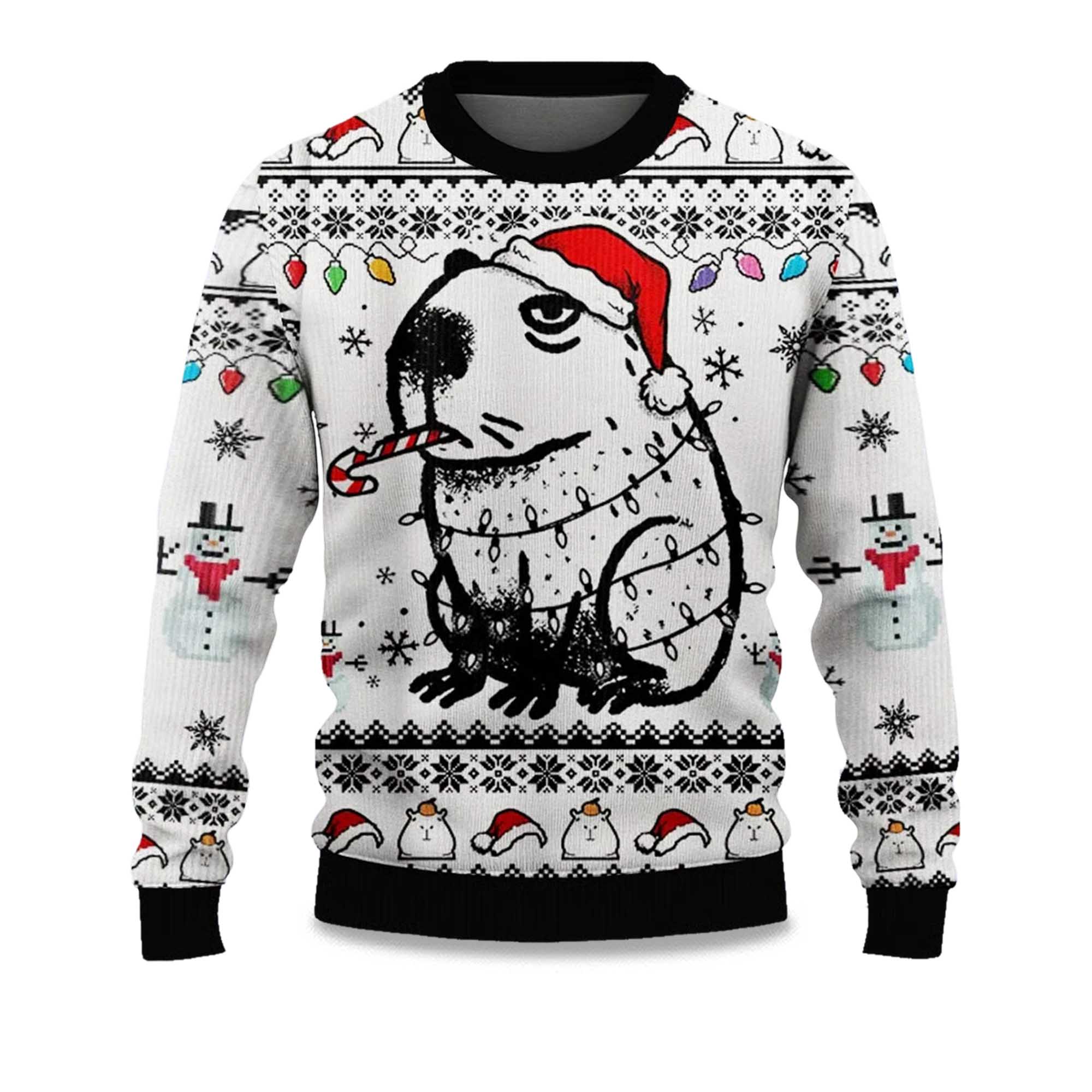 2025 Capybara Smoking Ugly Christmas Sweater 2025 Capybara Smoking Ugly Christmas Sweater
