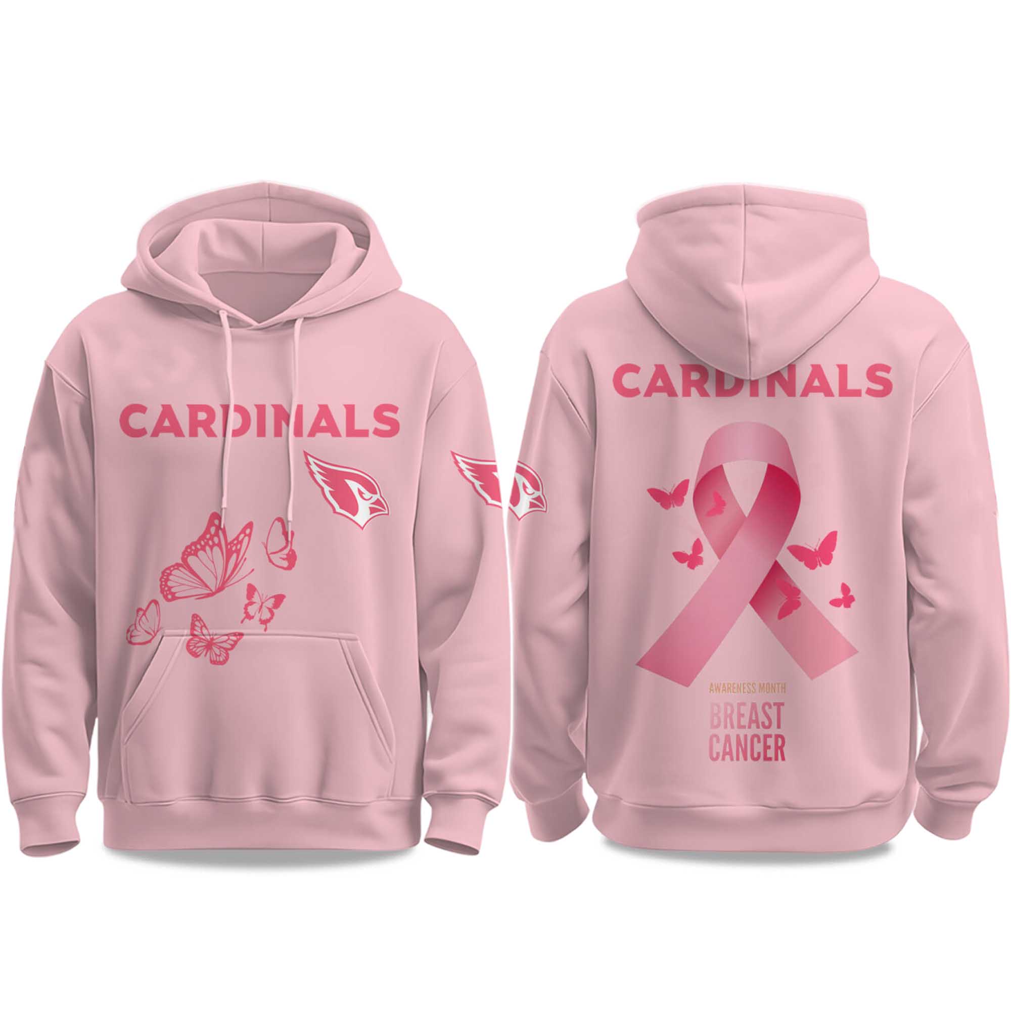 2025 Cardinals Breast Cancer Awareness Month Hoodie 2025 Cardinals Breast Cancer Awareness Month Hoodie