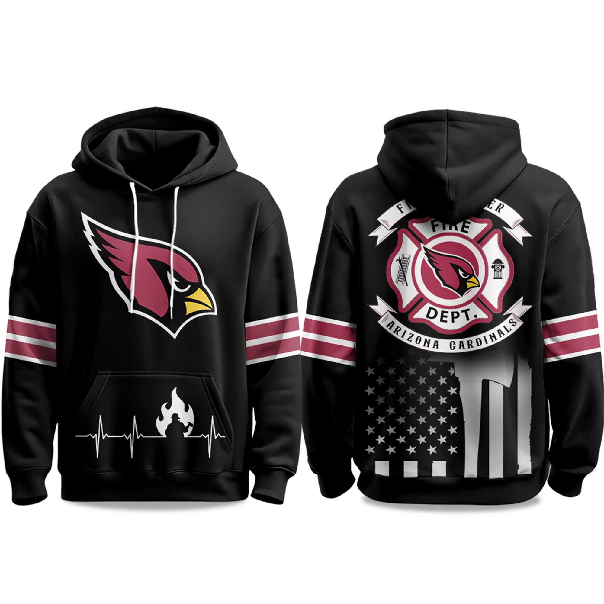2025 Cardinals Firefighter Appreciation Day Hoodie 2025 Cardinals Firefighter Appreciation Day Hoodie