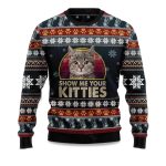 2025 Cat Show Me Your Kitties Ugly Christmas Sweater