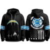 2025 Chargers Firefighter Appreciation Day Hoodie 1