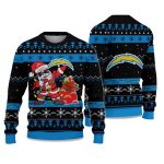 2025 Chargers Santa Claus Ugly Christmas Sweater