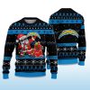 2025 Chargers Santa Claus Ugly Christmas Sweater 2