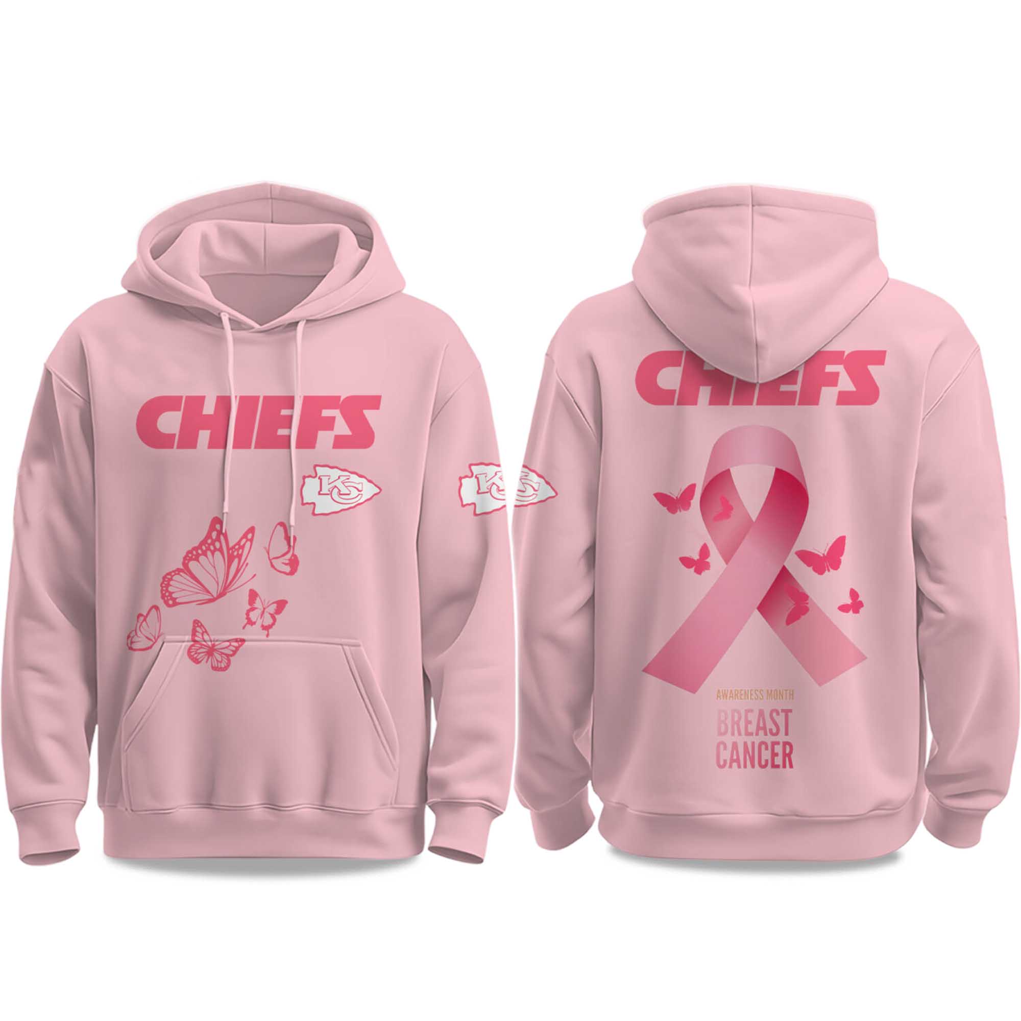 2025 Chiefs Breast Cancer Awareness Month Hoodie 2025 Chiefs Breast Cancer Awareness Month Hoodie