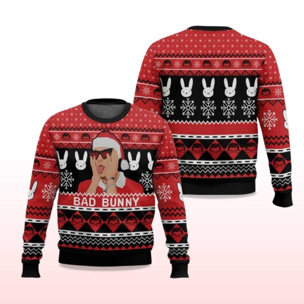 2025 Christmas Bad Bunny Ugly Sweater 2