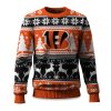 2025 Christmas Bengals Reindeer Football Ugly Sweater 1