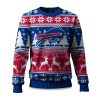 2025 Christmas Bills Reindeer Football Ugly Sweater 1