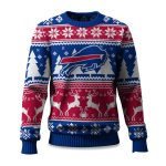 2025 Christmas Bills Reindeer Football Ugly Sweater