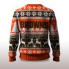 2025 Christmas Browns Reindeer Football Ugly Sweater 2