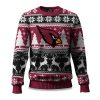 2025 Christmas Cardinals Reindeer Football Ugly Sweater 1