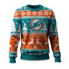 2025 Christmas Dolphins Reindeer Football Ugly Sweater 1