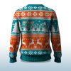 2025 Christmas Dolphins Reindeer Football Ugly Sweater 2