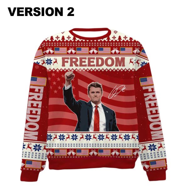2025 Christmas Freedom Charlie Kirk Ugly Sweater 2