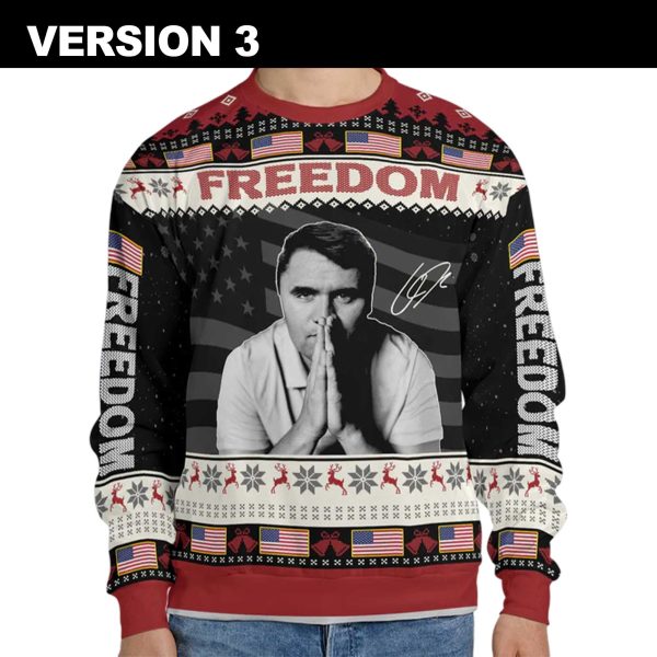 2025 Christmas Freedom Charlie Kirk Ugly Sweater 3