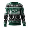 2025 Christmas Jets Reindeer Football Ugly Sweater 1