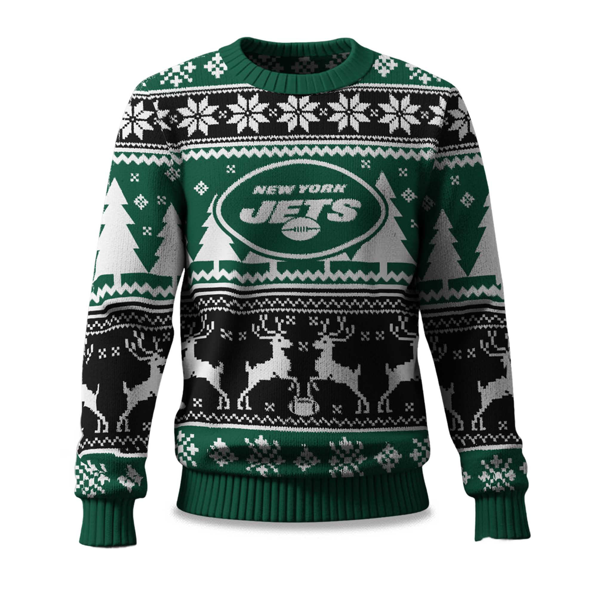 2025 Christmas Jets Reindeer Football Ugly Sweater 2025 Christmas Jets Reindeer Football Ugly Sweater