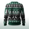 2025 Christmas Jets Reindeer Football Ugly Sweater 2