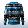 2025 Christmas Panthers Reindeer Football Ugly Sweater 2