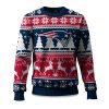 2025 Christmas Patriots Reindeer Football Ugly Sweater 1