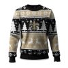 2025 Christmas Saints Reindeer Football Ugly Sweater 1
