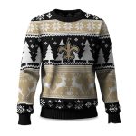 2025 Christmas Saints Reindeer Football Ugly Sweater