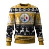 2025 Christmas Steelers Reindeer Football Ugly Sweater 1