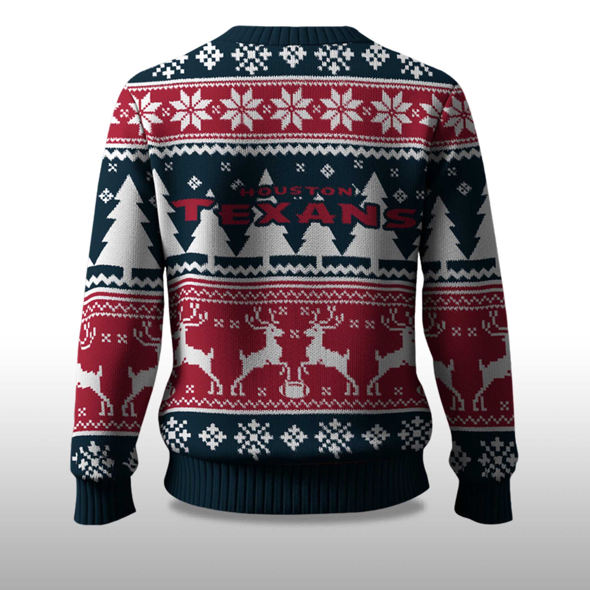 2025 Christmas Texans Reindeer Football Ugly Sweater 2 2025 Christmas Texans Reindeer Football Ugly Sweater 2