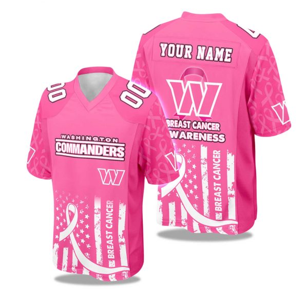 2025 Commanders Breast Cancer Awareness Football Jersey 1