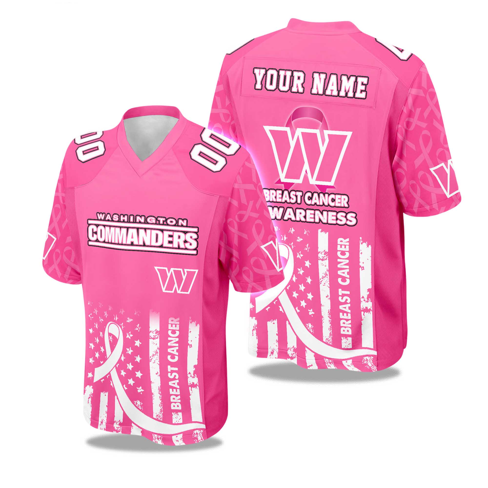 2025 Commanders Breast Cancer Awareness Football Jersey 2025 Commanders Breast Cancer Awareness Football Jersey