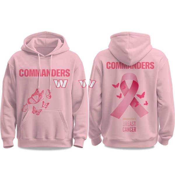 2025 Commanders Breast Cancer Awareness Month Hoodie 1