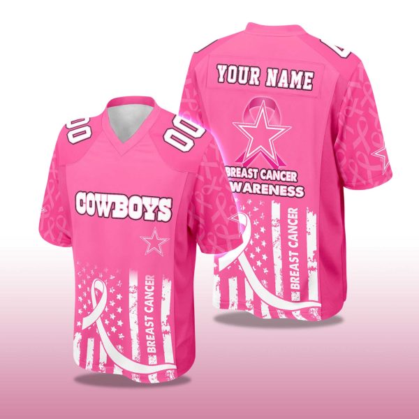 2025 Cowboys Breast Cancer Awareness Football Jersey 2