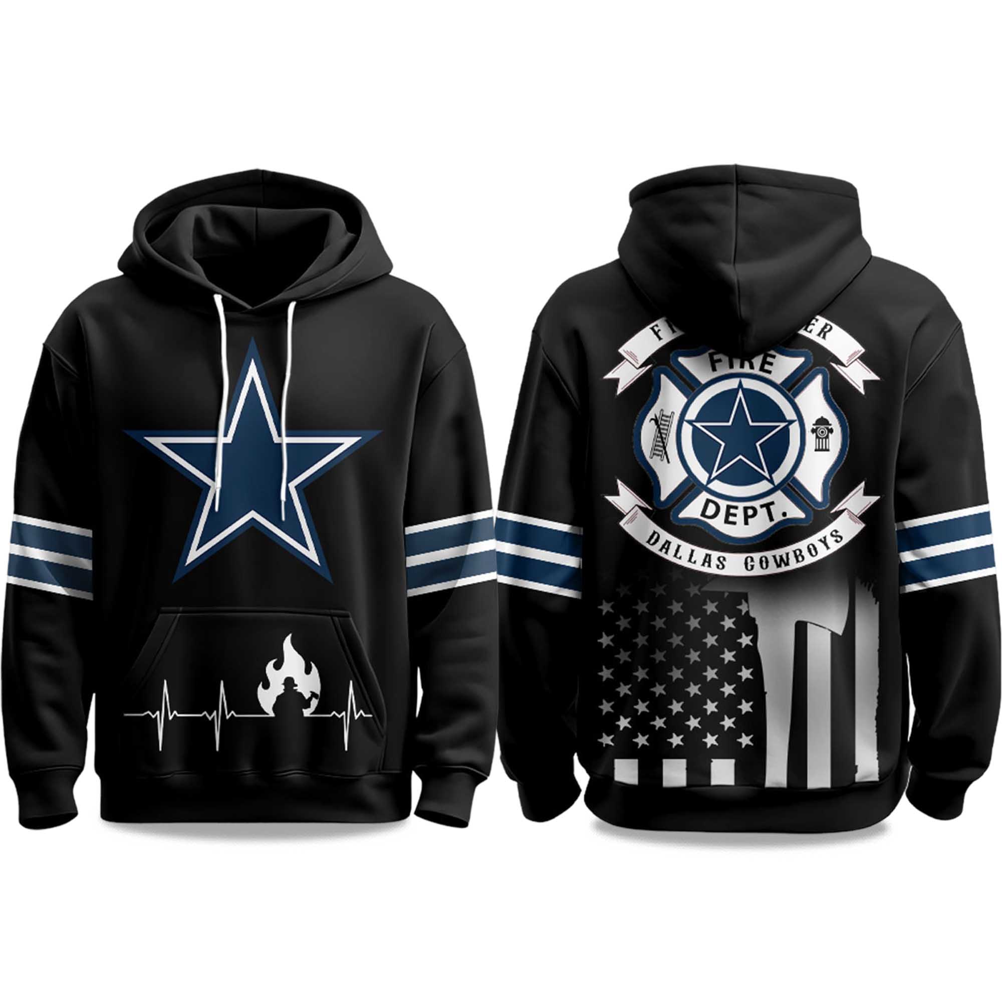 2025 Cowboys Firefighter Appreciation Day Hoodie 2025 Cowboys Firefighter Appreciation Day Hoodie