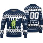 2025 Cowboys Portland Frog Resist Ugly Christmas Sweater