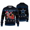 2025 Cowboys Santa Claus Ugly Christmas Sweater 1