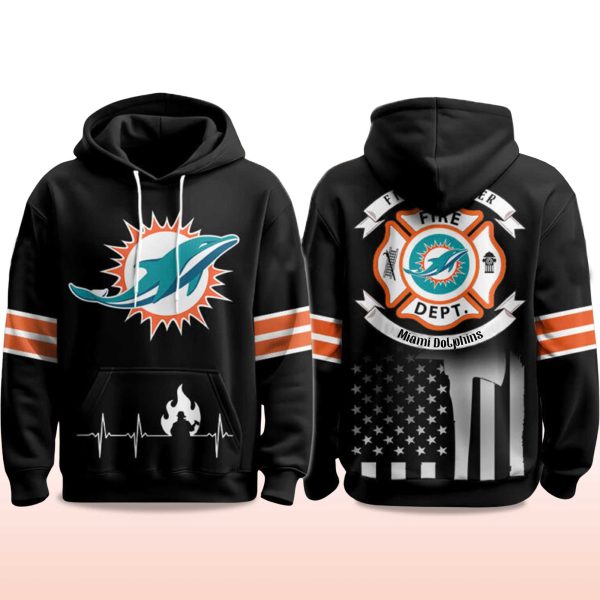 2025 Dolphins Firefighter Appreciation Day Hoodie